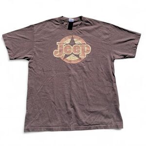 Vintage Jeep Aaa Men's Brown T-shirt